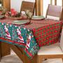 Imagem de Toalha de Mesa Quadrada Avulsa Estampada Natalina com Hotfix 1,40m x 1,40m para 04 Lugares - Decoração Natal Fim de Ano