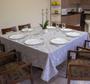 Imagem de Toalha de Mesa Quadrada Jacquard Adamascado 2,20m X 2,20m Sala Jantar Decoração - Cinza