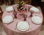 Imagem de Toalha de Mesa Redonda Jacquard Adamascado 1,80mts de Diâmetro Sala Jantar Decoração Buffet Festas - Rosê