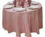 Imagem de Toalha de Mesa Redonda Jacquard Adamascado 1,80mts de Diâmetro Sala Jantar Decoração Buffet Festas - Rosê