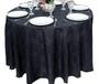 Imagem de Toalha de Mesa Redonda Jacquard Adamascado 2,60mts de Diâmetro Sala Jantar Decoração Buffet Festas - Preto