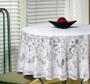 Imagem de Toalha de Mesa Redonda Renda Jacquard 1,8m 6 lugares Beija Flor