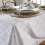 Imagem de Toalha de Mesa Retangular 6 Lugares Jacquard Requinte Prata Dohler
