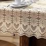 Imagem de Toalha de Mesa Retangular 8 Lugares Renda Clássica Arabesco 150x250cm Marfim