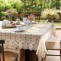 Imagem de Toalha de Mesa Retangular 8 Lugares Renda Clássica Arabesco 150x250cm Marfim