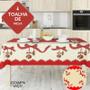 Imagem de Toalha de Mesa Retangular Colonial 2,10m x 1,40m Laço Natalino