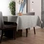 Imagem de Toalha de Mesa Retangular Dupla Face Quadriculada Grid Preto e Branco 1,40 x 2,80