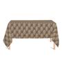 Imagem de Toalha de Mesa Retangular em Tecido Jacquard Estampado Capitonê Marrom