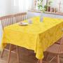 Imagem de Toalha de Mesa Retangular Jacquard Amarelo Ouro 6 Lugares