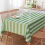 Imagem de Toalha de Mesa Retangular Listrado Verde Pistache 3m x 1.40m