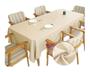 Imagem de Toalha de mesa tecido linho rustico para mesa de até 10 lugares