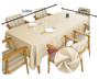 Imagem de Toalha de mesa tecido linho rustico para mesa de até 10 lugares