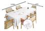 Imagem de Toalha De Mesa Tecido Linho Rustico Para Mesa De Até 8 lugares