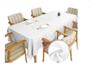 Imagem de Toalha De Mesa Tecido Linho Rustico Para Mesa De Até 8 lugares
