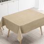 Imagem de toalha de mesa termica plastico impermeavel linho juta bege 1,60 x 1,40