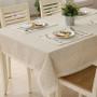 Imagem de Toalha de Mesa Wokex 90x140cm - Linho e Algodão com Renda e Padrão Floral