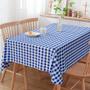 Imagem de Toalha de Mesa Xadrez Azul e Branco Retangular 6 Lugares