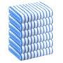 Imagem de Toalha de Praia Microfibra JML Cabana Stripe (27x55cm) - Pacote com 6 Unidades - Azul