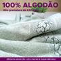 Imagem de Toalha de Rosto Karsten Provence 100% Algodão - Barra Floral Grossa Macia Antipilling - 48 x 80