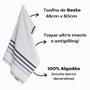 Imagem de Toalha de Rosto Lumina Unika Karsten Branca 48x80 Fio Penteado com Listras