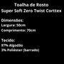 Imagem de Toalha de Rosto Super Soft Zero Twist Corttex 50x70cm Chumbo