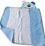 Imagem de Toalha Infantil de Carinhas 70x90cm Com Capuz Baby Com Forro De Fralda