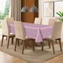 Imagem de Toalha Mesa 6 Lugares Tecido Jacquard Retangular - Rosa