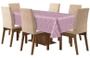 Imagem de Toalha Mesa 6 Lugares Tecido Jacquard Retangular - Rosa