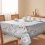 Imagem de toalha mesa casa com casa quadrada 8 lugares poema florido