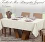 Imagem de Toalha Mesa Luxo Retangular Sala Jantar 6 Lugares Jacquard