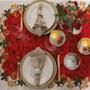 Imagem de Toalha Mesa Retangular Athenas 140x210cm Natal 110 Dohler
