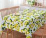 Imagem de Toalha Para Mesa 4 Cadeiras Jacquard Estampado 1.40 x 1.40 - Limão Siciliano Branco