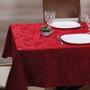 Imagem de Toalha para Mesa de 6 lugares Tecido Jacquard - Vermelho