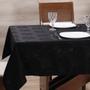 Imagem de Toalha para Mesa de 8 lugares Tecido Jacquard - Preto