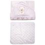 Imagem de Toalha Plush Com Capuz De Centro E Forro Fralda 68x68cm - Bublim Incomfral