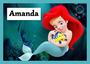 Imagem de Toalha princesas da disney Tamanho 21x29,5 cm infantil com nome  AMANDA