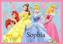 Imagem de Toalha princesas da disney Tamanho 21x29,5 cm infantil com nome Sophia