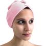 Imagem de Toalha Turbante Touca Secar Cabelo Antialérgico Rosa Bebê