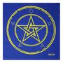 Imagem de Toalha Wicca Pentagrama Toalha Tarô com Brilho Azul Am 70CM