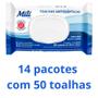 Imagem de Toalhas Antissépticas Mili 14 pacotes c/ 50 (total: 700 toalhas)-sem álcool