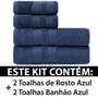 Imagem de Toalhas Banhão e Rosto 100% Algodão Kit com 4 peças Karsten Unika - Emcompre Karsten