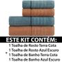 Toalhas de Banho e Rosto Karsten 100% Algodão com 4 Peças - Emcompre Imagem de Toalhas de Banho e Rosto Karsten 100% Algodão com 4 Peças - Emcompre