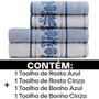 Imagem de Toalhas de Banho e Rosto Karsten Kit com 4 peças - Modelos Laurea e Abrantes - Emcompre