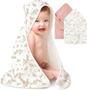 Imagem de Toalhas de Bebê Konssy Muslin com Capuz - 100% Algodão (Pacote com 2)