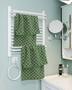 Imagem de Toalhas de Mão Jacquotha - Soft Green Checkered - Pacote com 4 (420 g/m²)