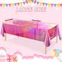 Imagem de Toalhas de Mesa de Plástico Iridiscente Rosa Funny Pars - 54x108 Polegadas (Pacote com 4)