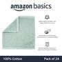 Imagem de Toalhas de Rosto Amazon Basics - 100% Algodão, Extra Absorventes (Pacote com 24)
