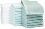 Imagem de Toalhas de Rosto Amazon Basics - 100% Algodão, Extra Absorventes (Pacote com 24)