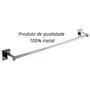 Imagem de Toalheiro Barra Simples 60Cm Cromado Quadrado Aço Inox