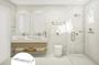 Imagem de Toalheiro de Banho Banheiro Hotelaria Triplo 60cm Larissa em Aço Inox Polido Brilhante  Stainless